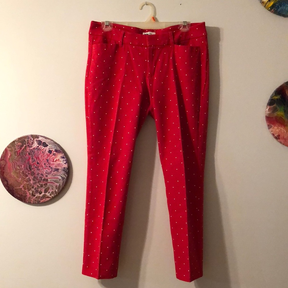 Old Navy. Red and white Polka Dot jeans. Size 10
